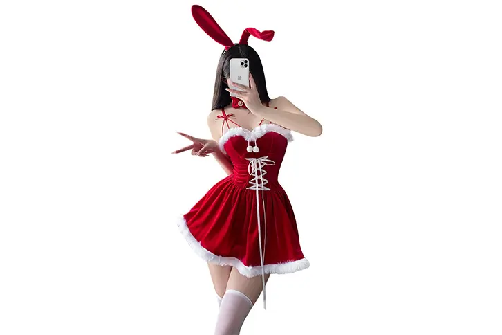 christmas bunny cosplay costume