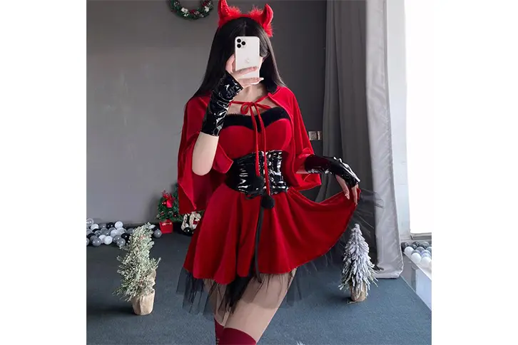 christmas sexy little devil cosplay costume