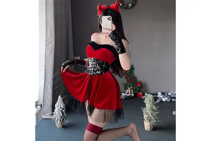 christmas sexy little devil suit cosplay costume