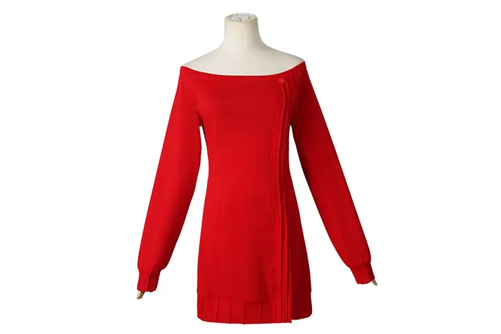 yor forger famliy red sweater cosplay costume display