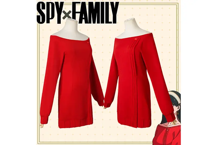 SPY×FAMILY - Yor Forger Famliy Red Sweater Cosplay Costume